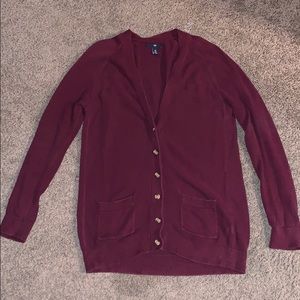 Burgundy Cardigan